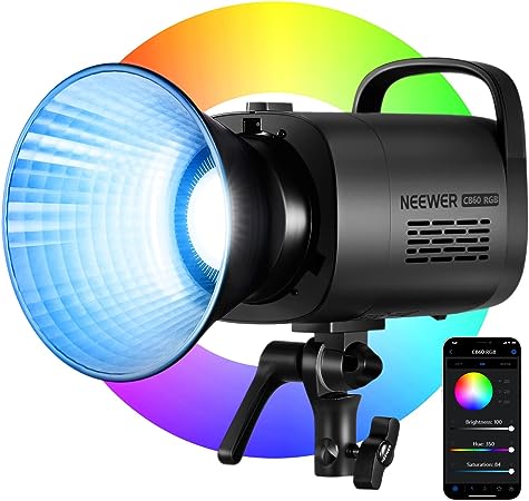 NEEWER CB60 RGB 70W LED ビデオライト 2.4G&APP制御 フルカラー COBライト 連続照明撮影ライト スタジオライト