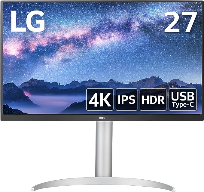 LG モニター ディスプレイ 27UP550-W 27インチ/4K/HDR/IPS非光沢/USB Type-C,HDMI×2,DisplayPort/FreeSync